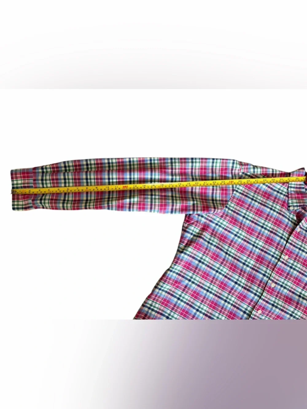 Polo by Ralph Lauren Pink and Green Plaid Button-Down Shirt